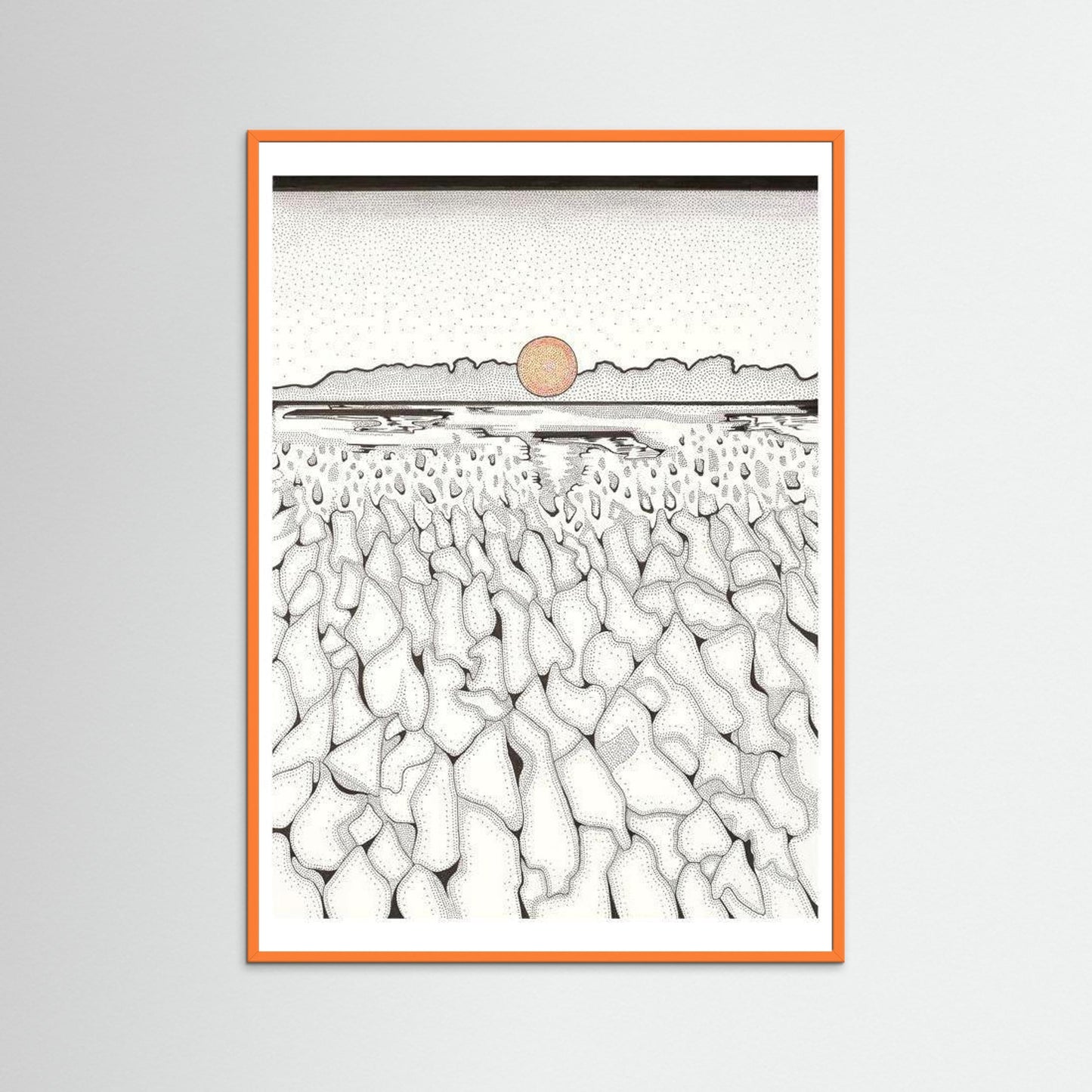 Sunrise print with frame