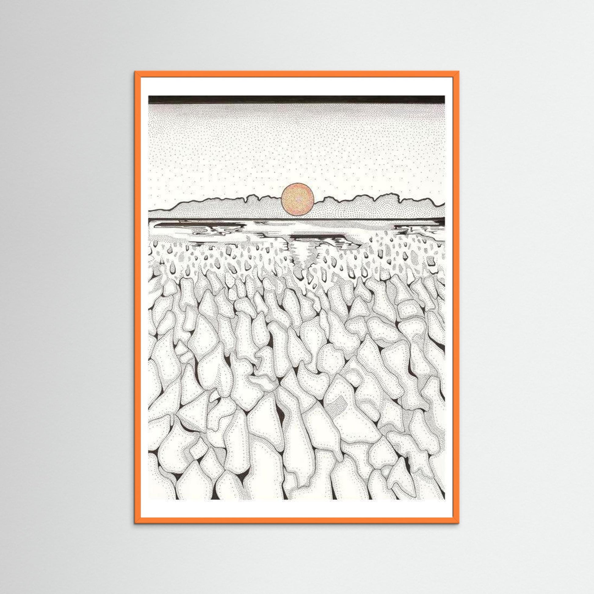 Sunrise print with frame